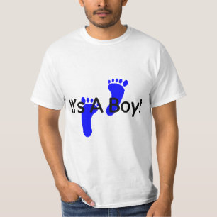Camiseta Sus huellas de un bebé del muchacho