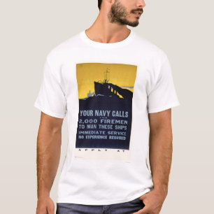 Camiseta Sus llamadas de la marina de guerra - bomberos