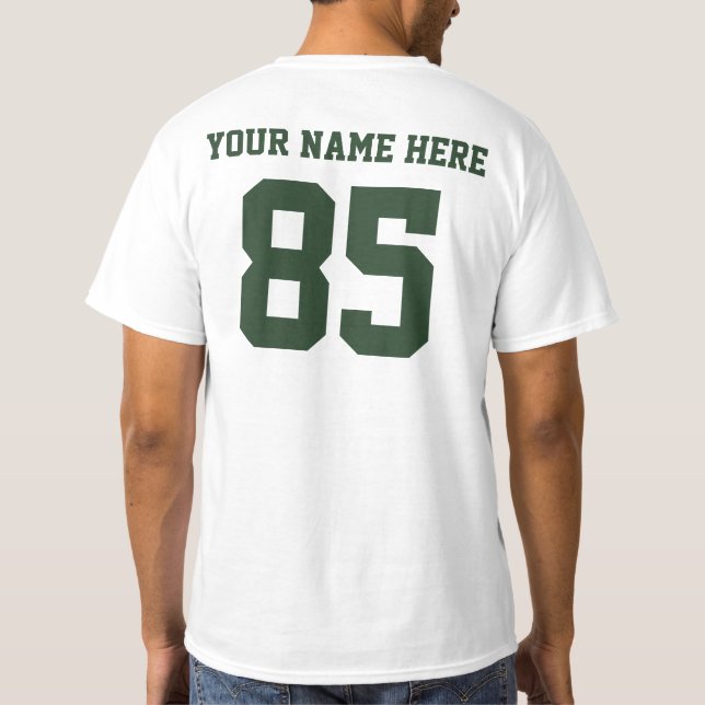 Camiseta Sus propios números y nombre (Reverso)