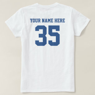 Camiseta Sus propios números y nombre