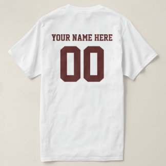 Camiseta Sus propios números y nombre
