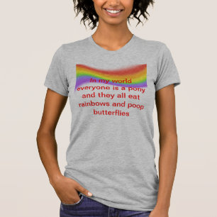 Camiseta Sus todos los arco iris y mariposas