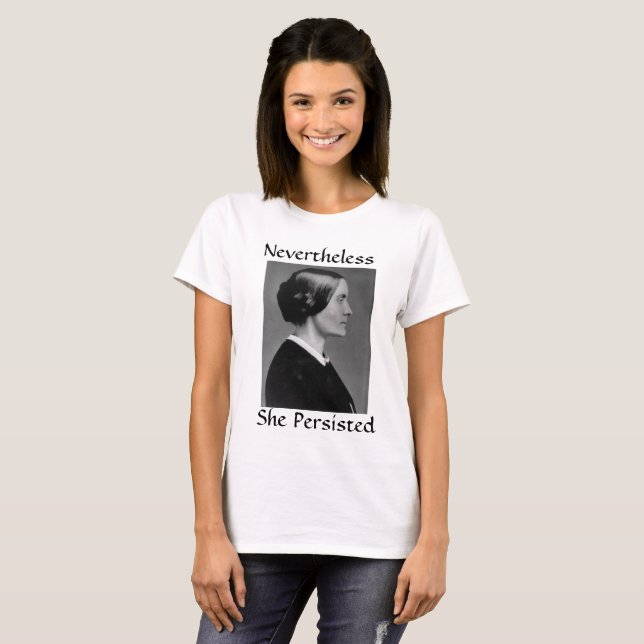 Camiseta ¡Susan B. Anthony - ella persistió! (Anverso completo)