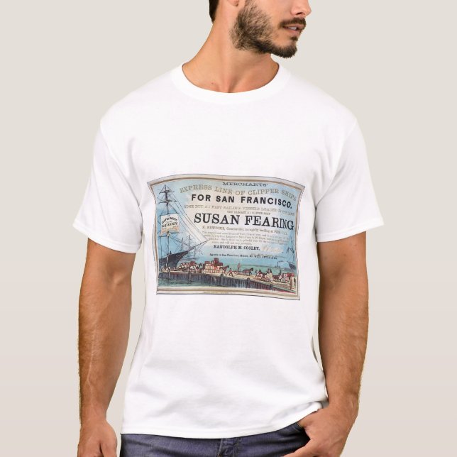 Camiseta Susan Fearing Clipper barco de vela 1900 (Anverso)