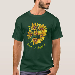 Camiseta Susan Flower Bouquet personalizada con ojos negros