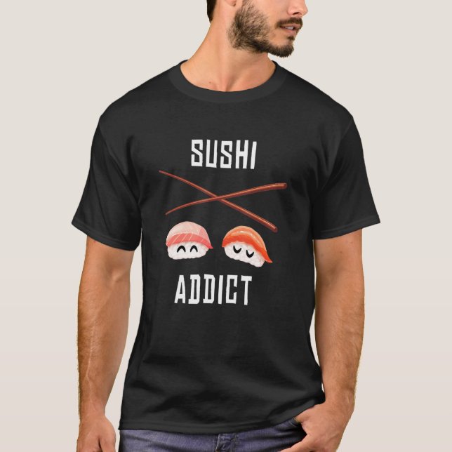 Camiseta Sushi Addicto I Japón Maki Cocina Cocina Cocina ja (Anverso)