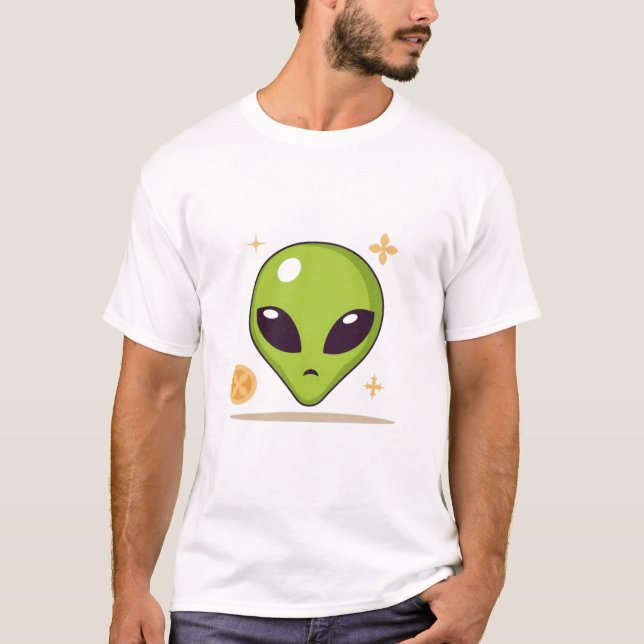 Camiseta Sushi Alien – Cute Minimal Food Art (Anverso)