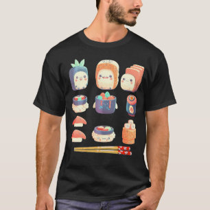 Camiseta Sushi Anime Kawaii japonés amante de la comida Ota