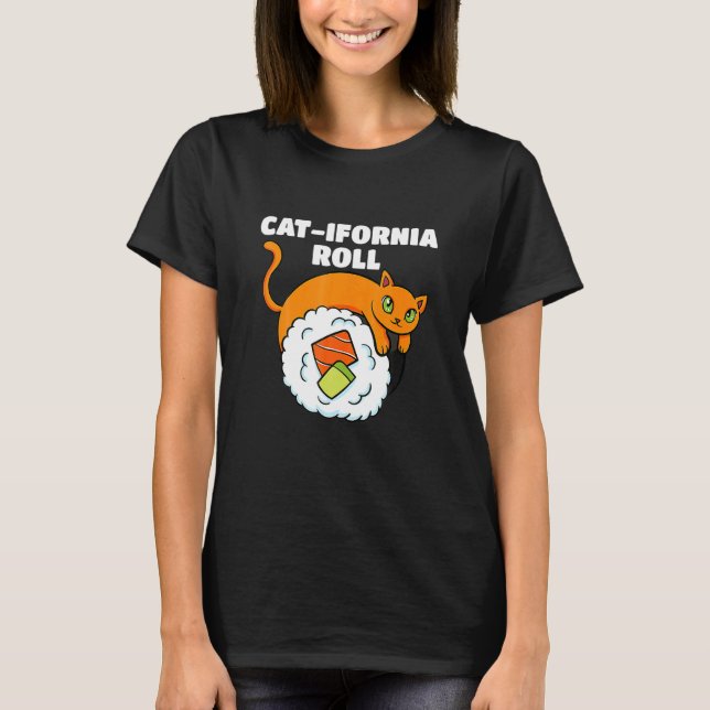 Camiseta Sushi California Roll Japanese Dish Cuisine Itame  (Anverso)