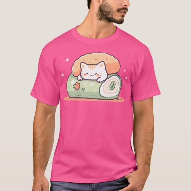 Camiseta Sushi Cat Kawaii (Anverso)