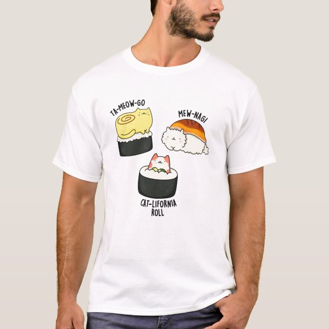 Camiseta Sushi Cats divertidos Sushi Pun (Anverso)