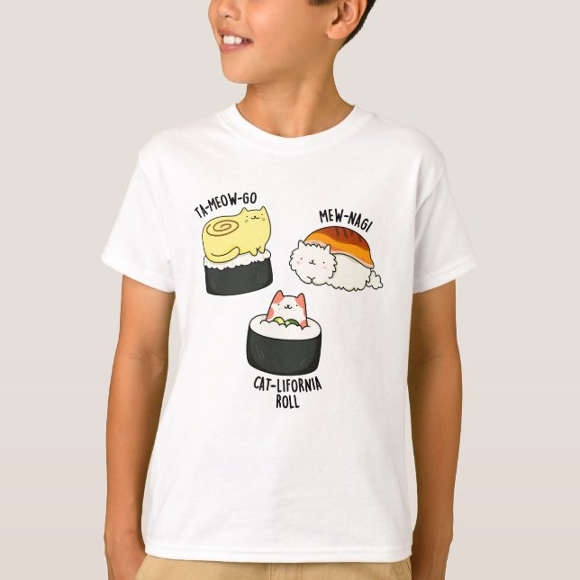Camiseta Sushi Cats divertidos Sushi Pun (Anverso)