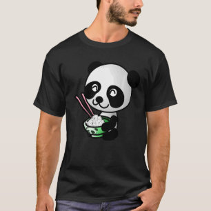 Camiseta Sushi Chopsticks Panda Bear Wild Bear Salmon Sushi