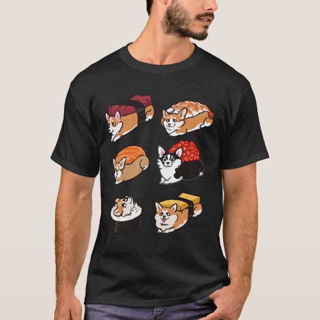 Camiseta Sushi Corgi (Anverso)