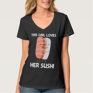 Camiseta Sushi Curado Para Chicas Mamá Cocina Japonesa 1