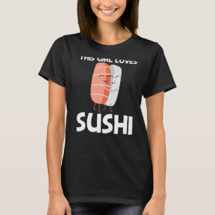 Camiseta Sushi Curado Para Chicas Mamá Cocina Japonesa 1