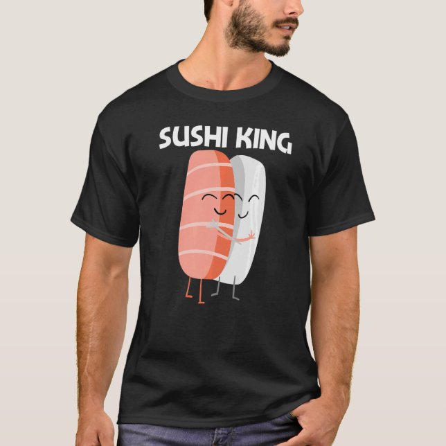 Camiseta Sushi Curado Para Hombres Papá Cocina Japonesa (Anverso)