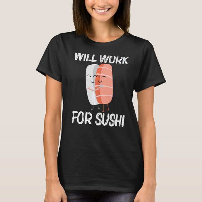 Camiseta Sushi Curso Para Hombres Cocina Japonesa (Anverso)
