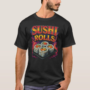 Camiseta Sushi de 90 con comida favorita divertida