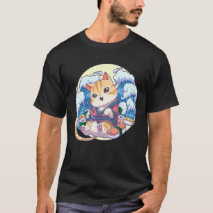 Camiseta Sushi de gato japonés Neko