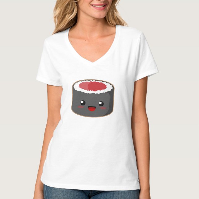 Camiseta Sushi de Kawaii (Anverso)
