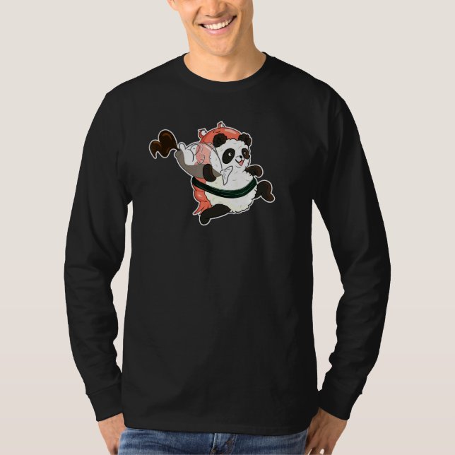 Camiseta Sushi De Panda Cute Con Salsa De Soja Robada De Ga (Anverso)