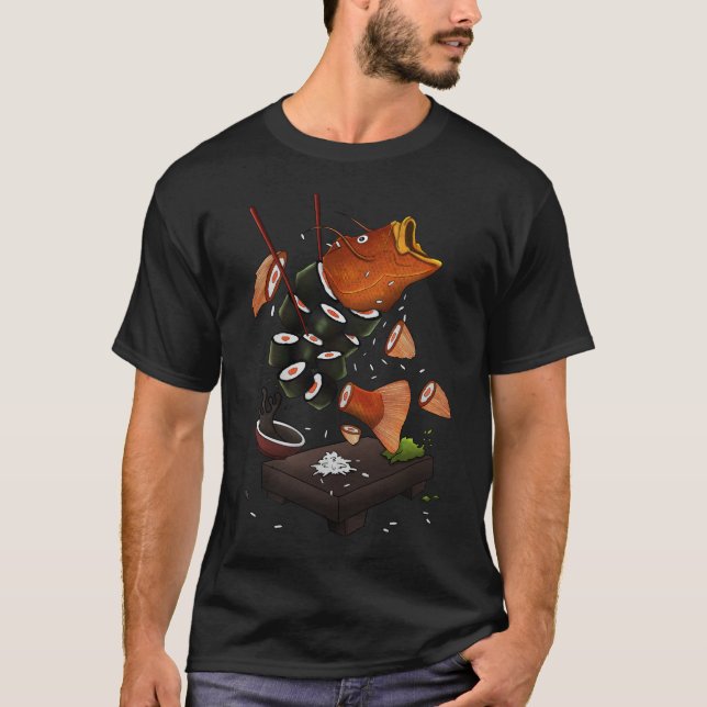Camiseta Sushi de pescado (Anverso)