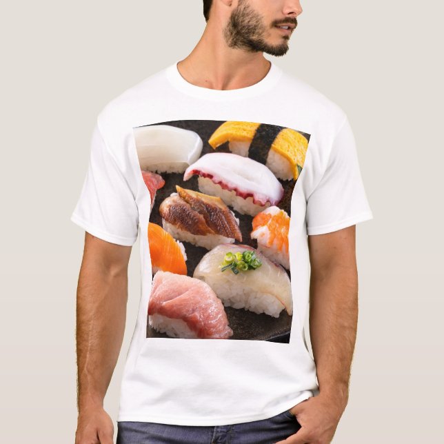 Camiseta Sushi Dream – Jewels of the Sea (Anverso)