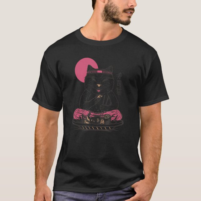 Camiseta Sushi dulce comiendo gato animal Japón Mascota de  (Anverso)