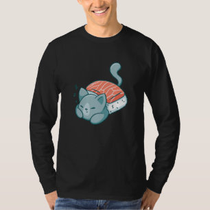 Camiseta Sushi durmiente de gato Blanket Cuidada Comida Kit