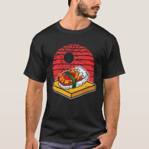 Camiseta Sushi Durmiente Divertido Para Hombres Japoneses P