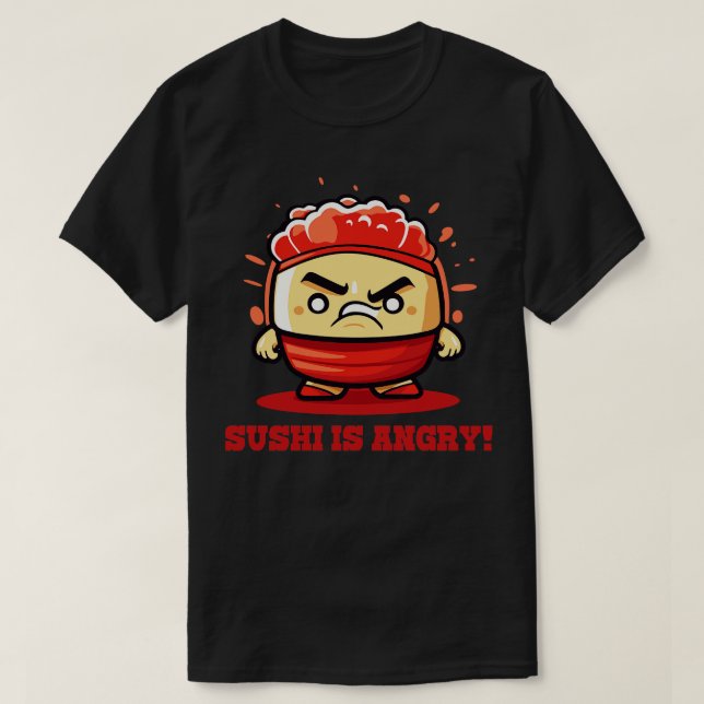 Camiseta Sushi enojado (Diseño del anverso)