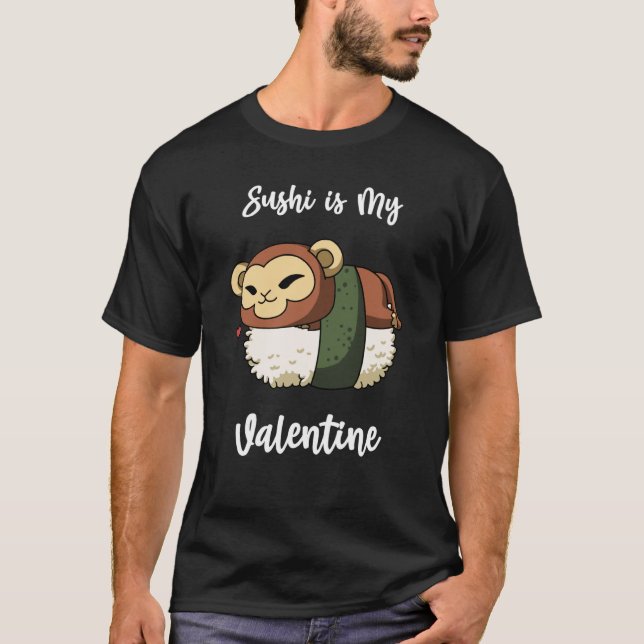 Camiseta Sushi es mi mono del día de San Valentín (Anverso)
