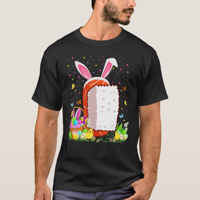 Camiseta Sushi Fast Food Easter Huevo de Semana Santa Caza  (Anverso)