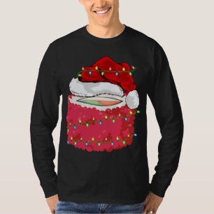 Camiseta Sushi Fast Food Lover Xmas Santa Hat Sushi Navidad