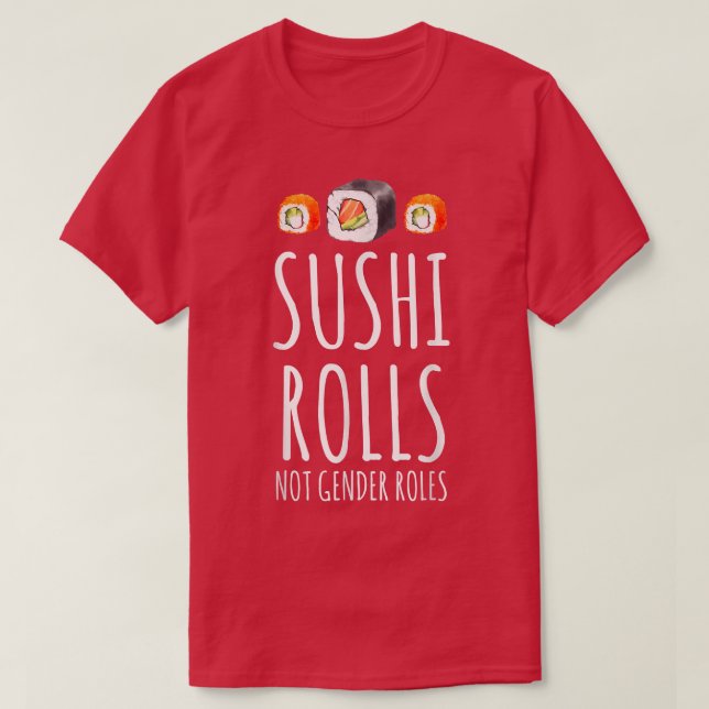 Camiseta Sushi feminista no roles de género Feminismo (Diseño del anverso)