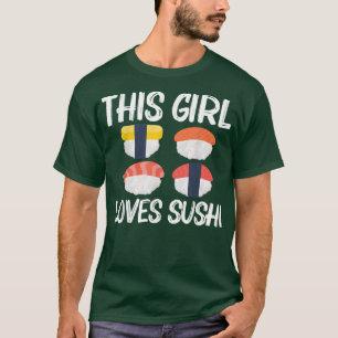 Camiseta Sushi Guay Para Chicas Niños Japoneses Sashimi Mar