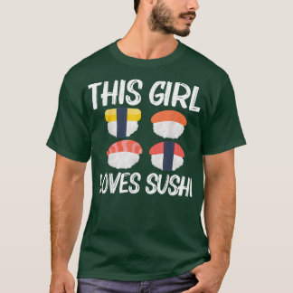 Camiseta Sushi Guay Para Chicas Niños Japoneses Sashimi Mar