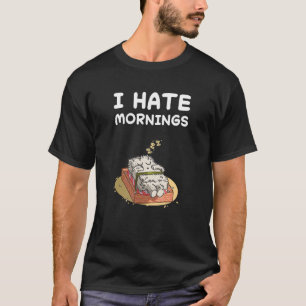 Camiseta Sushi Hate Morning Nap Sleep Nap Pajama Pajama Ni