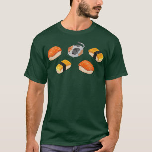 Camiseta Sushi japonés arroja calcio redondo al anime