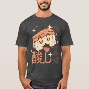 Camiseta Sushi japonés Kawaii Comida japonesa café gráfico 