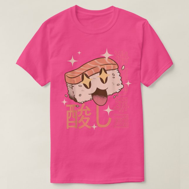 Camiseta Sushi Kawaii Comida japonesa Japón Gráfico curado  (Diseño del anverso)