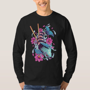 Camiseta Sushi Koi Fish Japonés Koi Carp Pond Japan Cherry