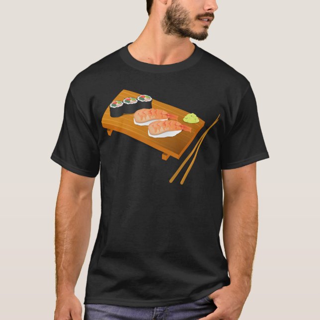 Camiseta Sushi linda comida japonesa (Anverso)