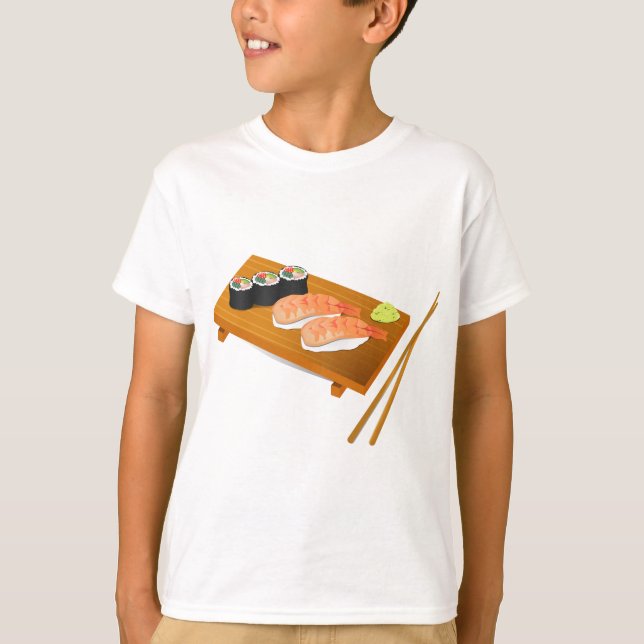 Camiseta Sushi linda comida japonesa (Anverso)