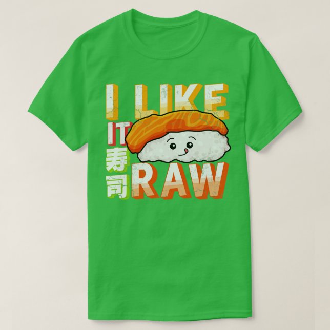 Camiseta Sushi Me Gusta Raw (Diseño del anverso)