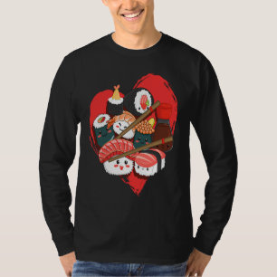 Camiseta Sushi para hombres Miso Maki Japón Wasabi Nigiri P