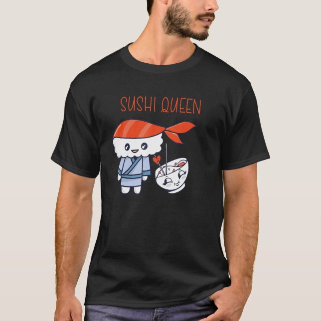 Camiseta Sushi reina de comida sashimi japonesa Salmon Sush (Anverso)