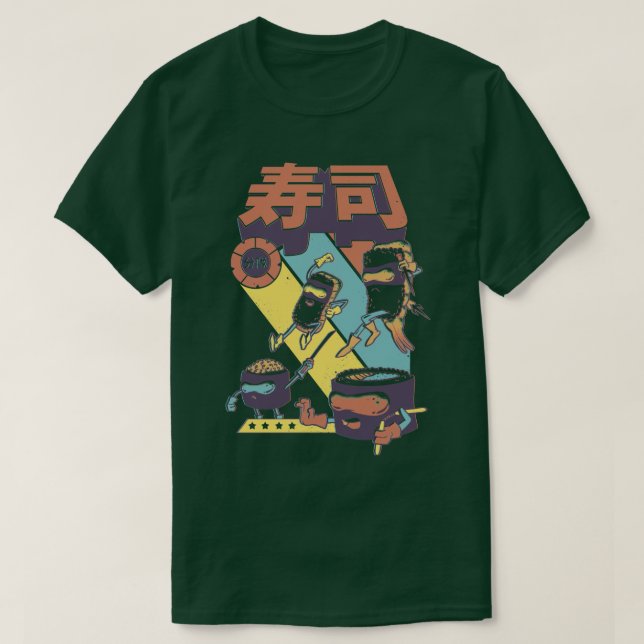 Camiseta Sushi Sentai (Diseño del anverso)
