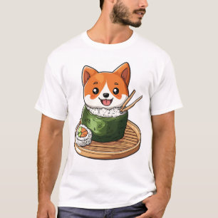 Camiseta Sushi Shiba � Perro De Comida Divertido